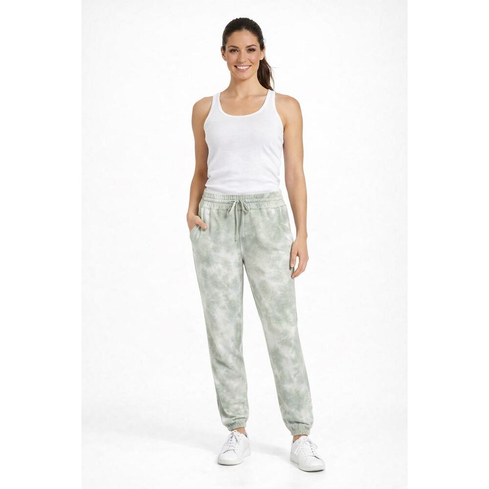 Balance Collection Sage Green Tie Dye Jogger Sweatpants  Lounge Pants Size L